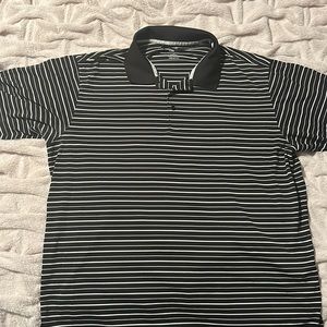 Adidas Golf Polo XL Climalite Black White Mesh thin old works